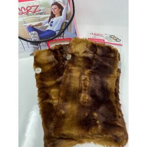 Huggrz Boot Wraps Leg Warmers with Crisscross Suede Lacing Ties NEW